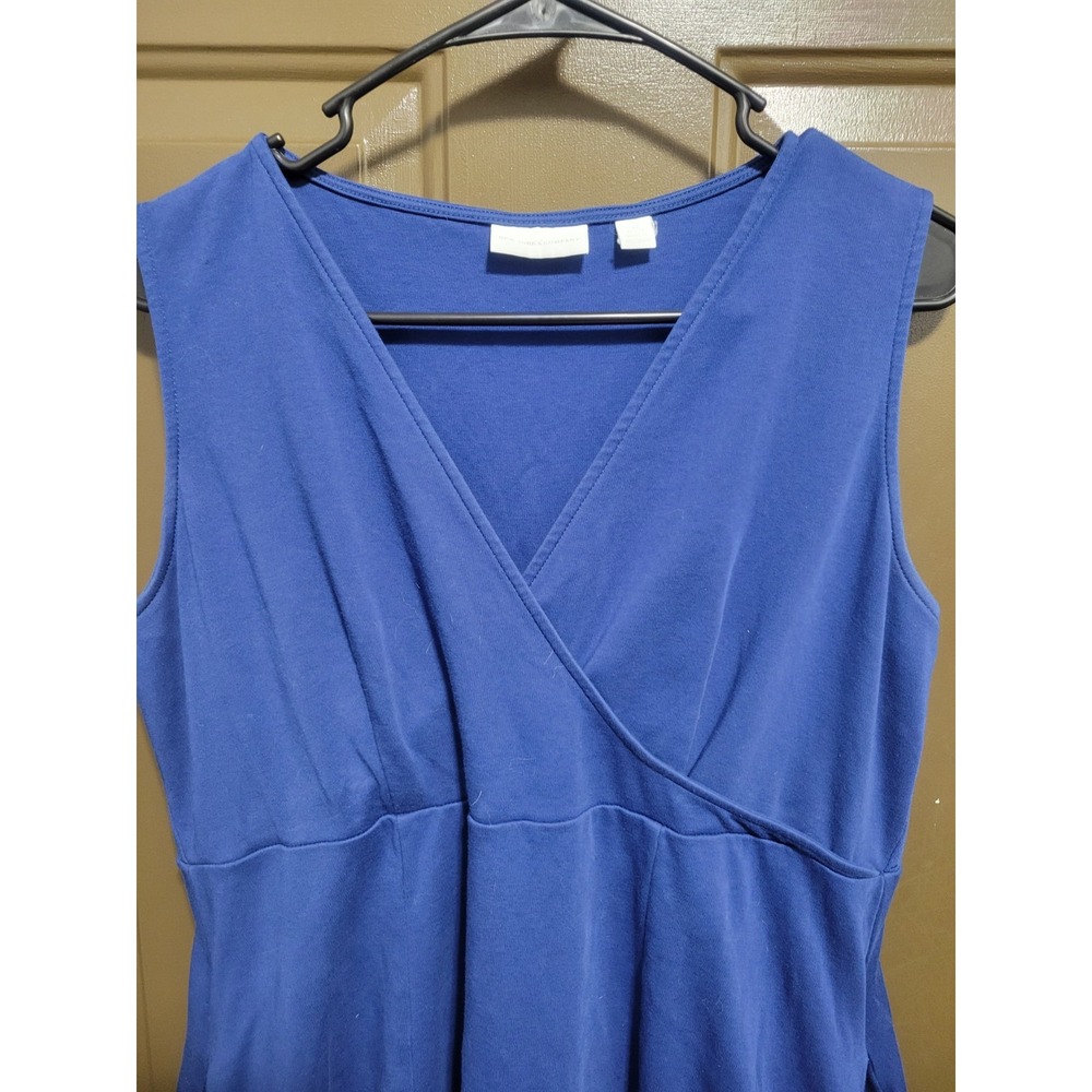 New York & Co. Women Petite XL Faux Wrap Dress Pockets Soft Casual Fit Flare - Picture 6 of 8